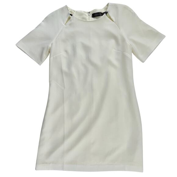 Anthropologie Dresses & Skirts - ALEX | Bordeaux by Anthropologie M Ivory Short Sleeve Shift Mini Dress Corporate